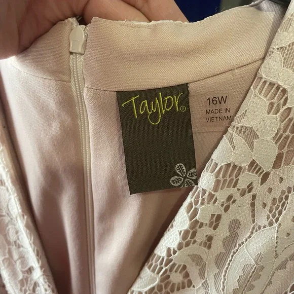 Ivory & Nude Lace High-Low Dress - Picture 2 of 7